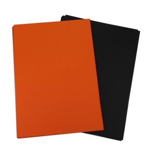 (236G) A4 PD HALLOWEEN ORANGE/BLACK CARD PK100