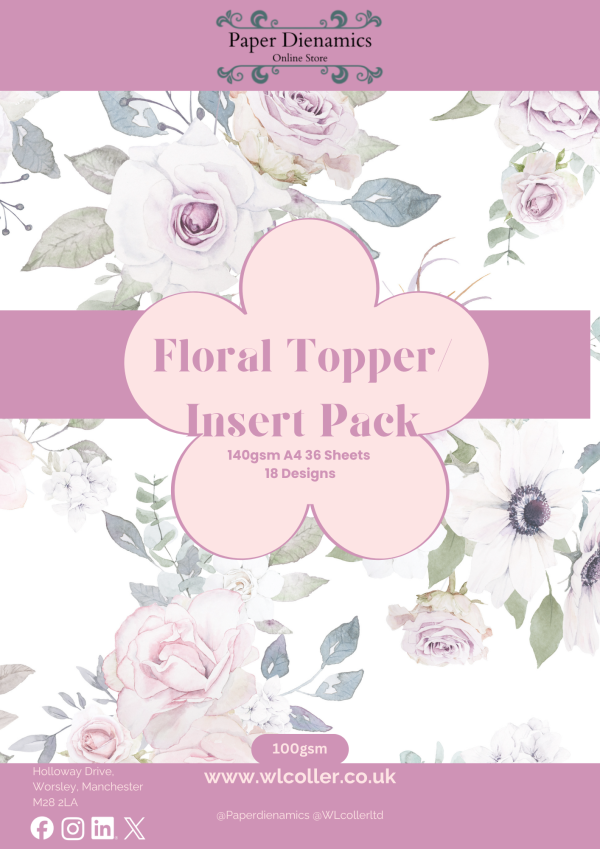 (140GSM) A4 FLORAL TOPPER INSERT