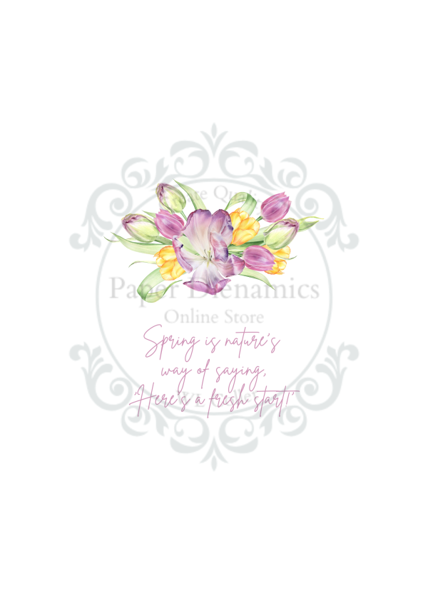 (140GSM) A4 FLORAL TOPPER INSERT - Image 2