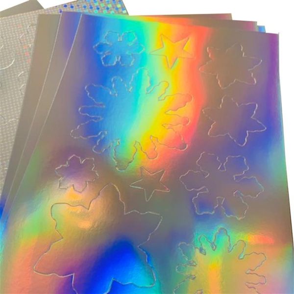 400GSM 150X220 SNOWFLAKES AND FLOWERS HOLOGRAPHIC - Image 2