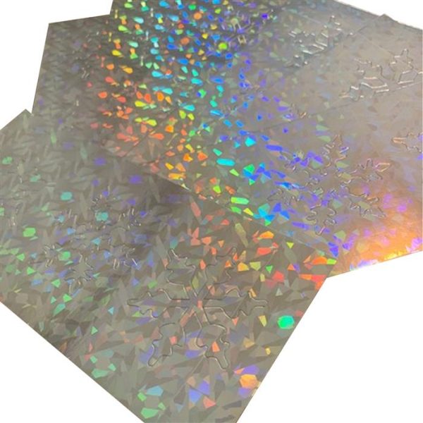 400GSM TRIPLE SNOWFLAKES HOLOGRAPHICS - Image 3