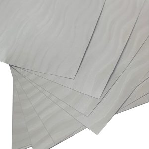 (215G) A4 PD PEARLESCENT WHITE WAVE EMBOSSED PK15