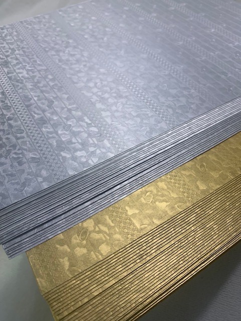 MATT GOLD/SILVER RIBBON EMBOSSED