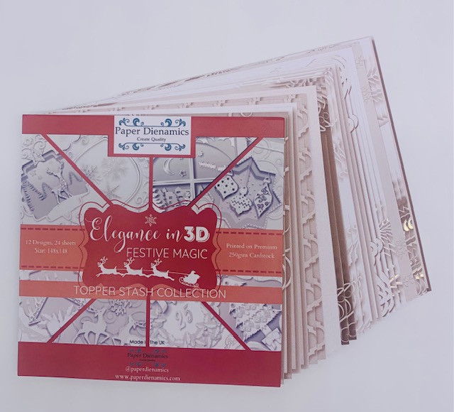 148X148 RUSTIC FESTIVE MAGIC FOILED TOPPERS PK25