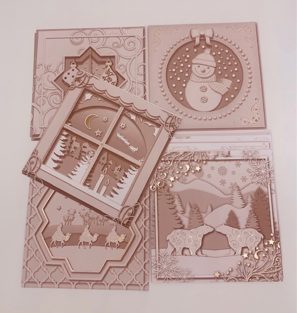 148X148 RUSTIC FESTIVE MAGIC FOILED TOPPERS PK25 - Image 2