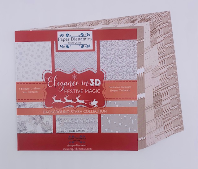 200X200 RUSTIC FESTIVE MAGIC DESIGNER CARDS PK25