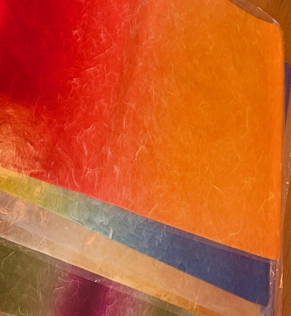 Mulberry special QUAD rainbow paper pack contains 4 rainbow colour packs x 5 sheets per colour - total 20 sheet pack