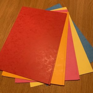 (430G) A4 DM MOTTLED BOARD ASS 5 COLOURS PK20