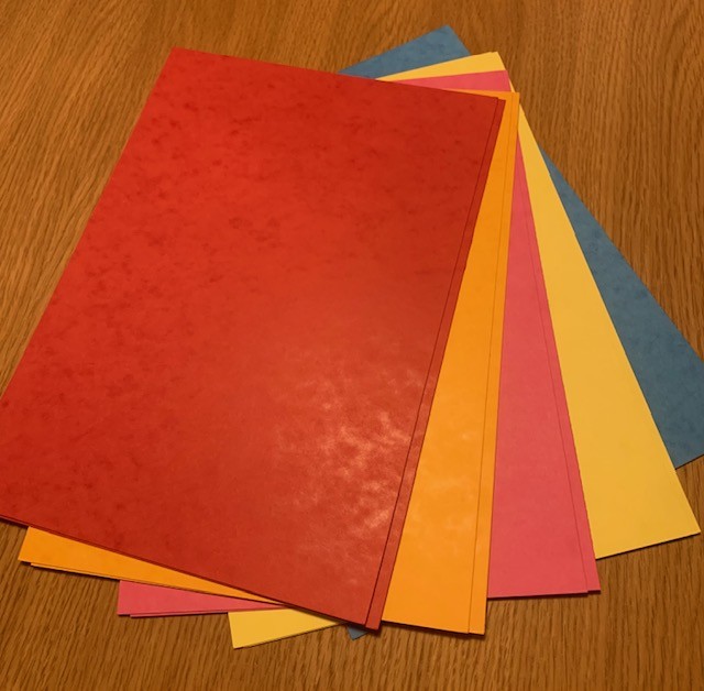 (430G) A4 DM MOTTLED BOARD ASS 5 COLOURS PK20