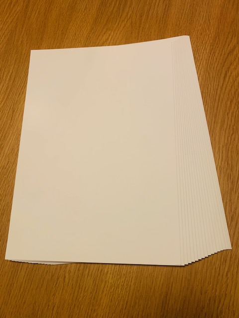 (350G) A4 CREAM LAID CARD PK20