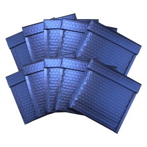 Smithy Special 6"X6" Metallic Navy Bubble Bags PK10