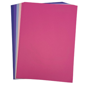 (160G) A4 MULTI SHADE A4 PURPLE AND PINKS CARD PACK 50