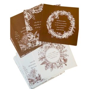 (200G) 175X175 TIMELESS BLOOMS SENTIMENT TOPPERS PK48
