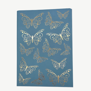 Double Vision Burnt sided foiled cardstock featuring butterfly design with metallic foil