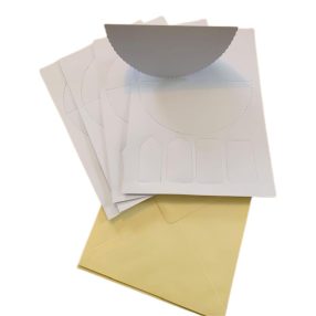 10" Deckle Rocker Cards & Envelopes with Gift Tags Pack (350gsm)