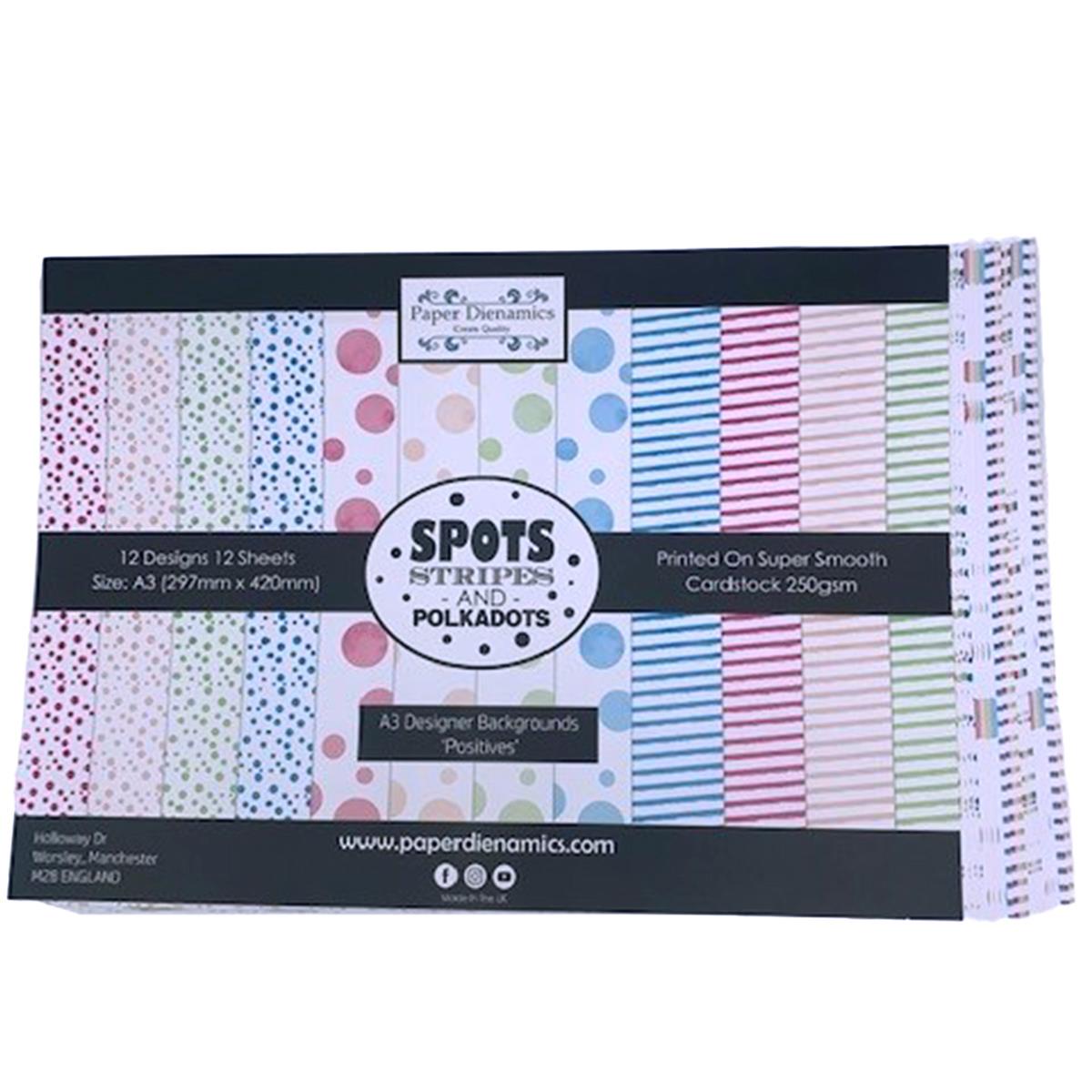 A3 Spots, Stripes and Polka Dots - 24 Sheets